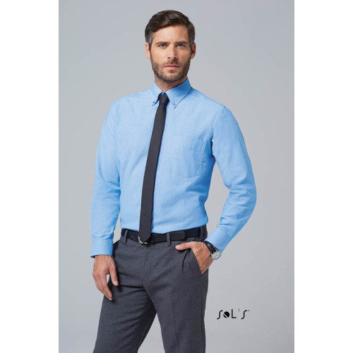 16000 SOLS BOSTON Long Sleeve Oxford Men's Shirt