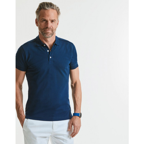 566M Russell Men's Fitted Stretch Polo