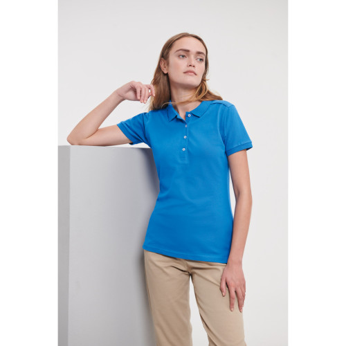 566F CL Russell Ladies Stretch Polo Shirt CLEARANCE