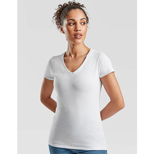 61398&Acirc;&nbsp;Ladies&Acirc;&acute; Valueweight V Neck Tee