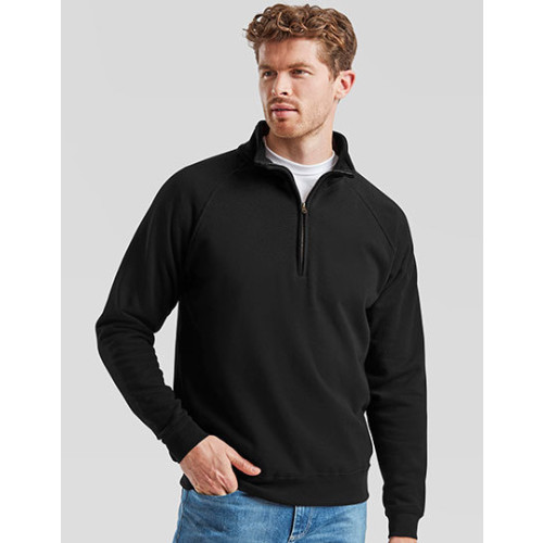 62114 Fruit of the Loom Classic Zip Neck Sweat
