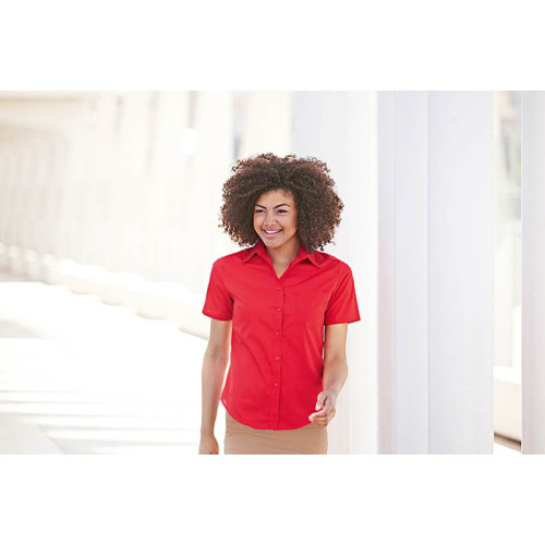 Fruit of the Loom Ladies Poplin Short Sleeve
