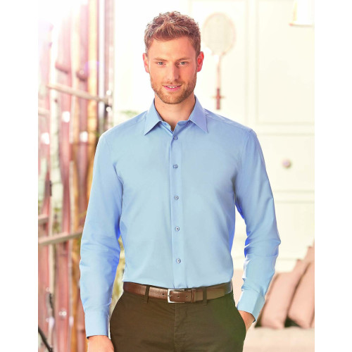 924M CL Russell Long Sleeve Tailored Poplin Shirt CLEARANCE