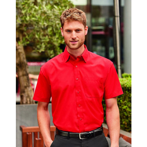 935MÂ MenÂ´s Short Sleeve Poly-Cotton Easy Care Poplin Shirt
