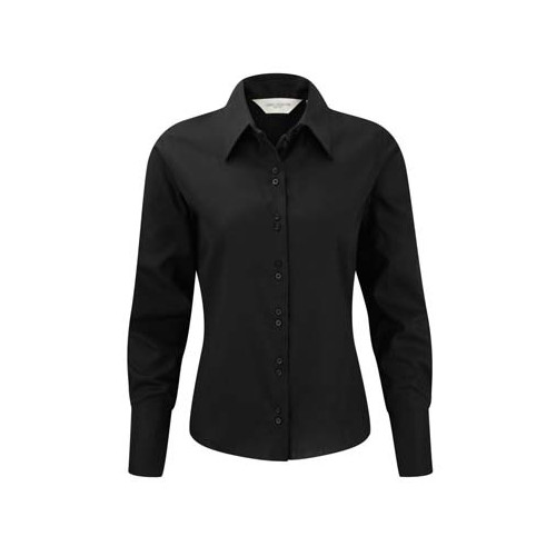 956F CL Russell Ladies Long Sleeve Ultimate Non-Iron Shirt CLEARANCE