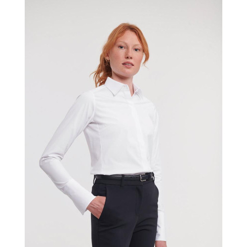 960F Russell&Acirc;&nbsp;Ladies&Acirc;&acute; L/S Ultimate Stretch Shirt