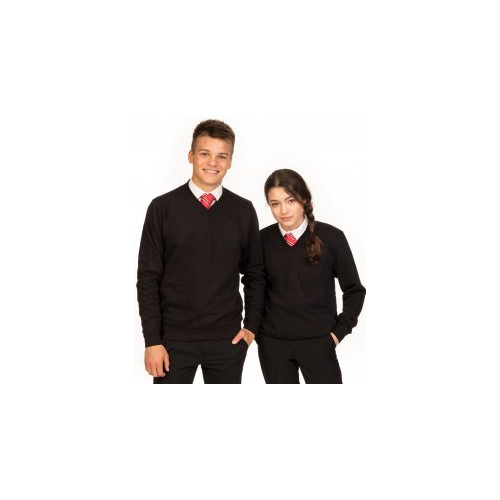 AWDis Academy V Neck Sweatshirt Academy Black S