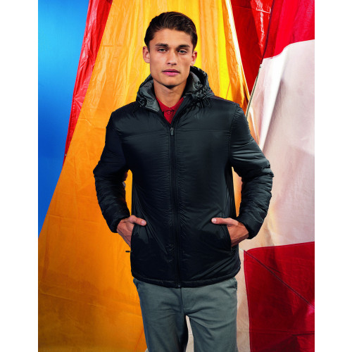 MENS PADDED WIND JACKET NAVY/CHARCOAL S