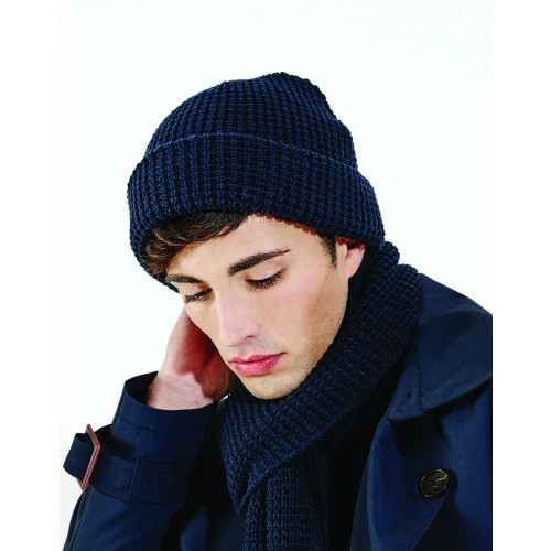 BB424 Beechfield Classic Waffle Knit Scarf