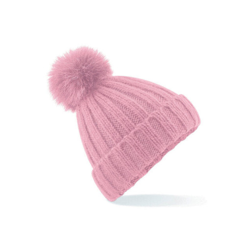 BB413 CL Beechfield Verbier Fur Pom Pom Beanie  CLEARANCE