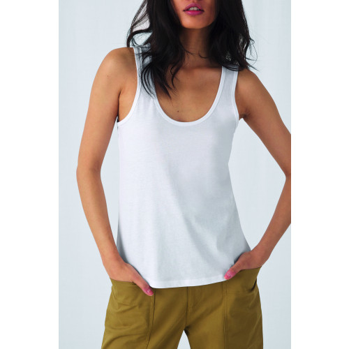 B & C Inspire Tank T-Shirt Women White XS