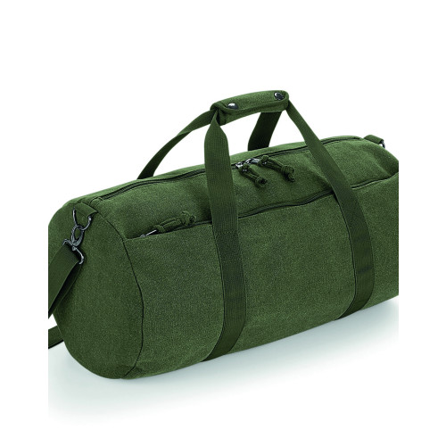 BG655 Vintage Canvas Barrel Bag