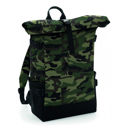 BLOCK ROLL-TOP BACKPACK BLACK/BLACK ONE SIZE