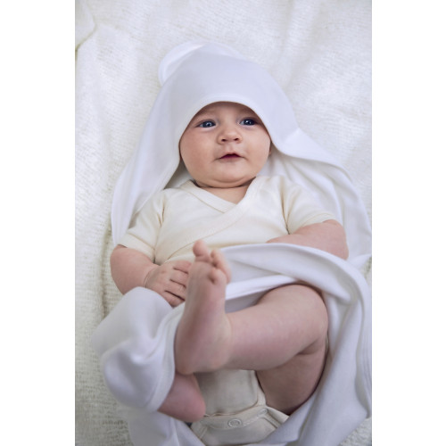 Babybugz Baby Hooded Blanket White One Size