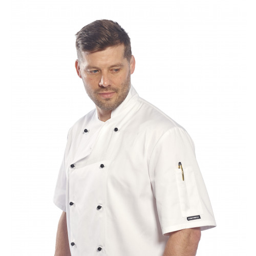 C734 Portwest Chef's Kent Jacket S/S