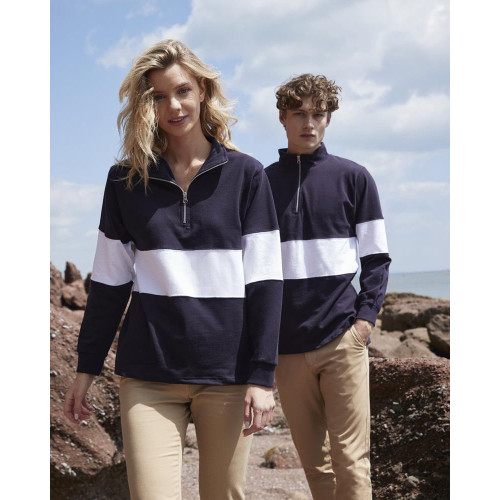 FR6 Front Row PANELLED 1/4 ZIP