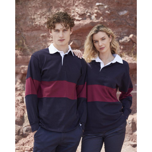 FR07 Front Row PANELLED RUGBY SHIRT