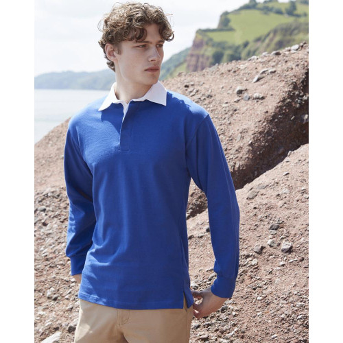 FR100 Front Row L/SLEEVE PLAIN RUGBY SHIRT