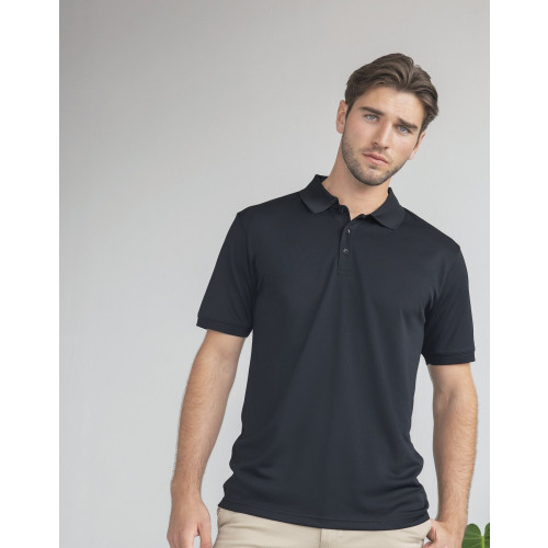 RECYCLED POLYESTER POLO SHIRT BLACK  M