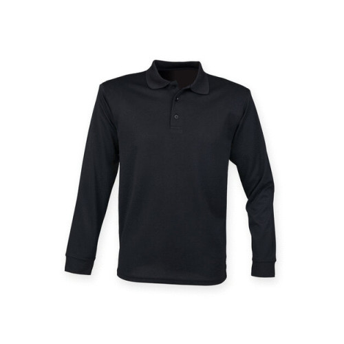 HB478M CL Henbury COOLPLUS LONG SLEEVE POLO SHIRT        CLEARANCE