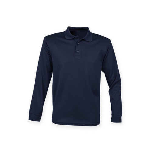 HB478M CL Henbury COOLPLUS LONG SLEEVE POLO SHIRT CLEARANCE