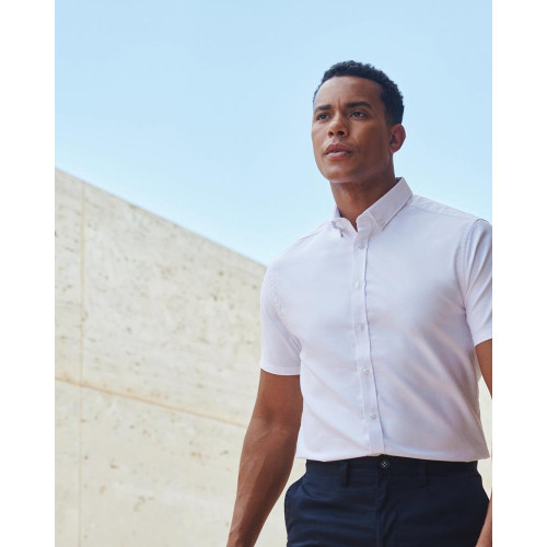 H517S Henbury Modern Short Sleeve Slim Fit Oxford Shirt