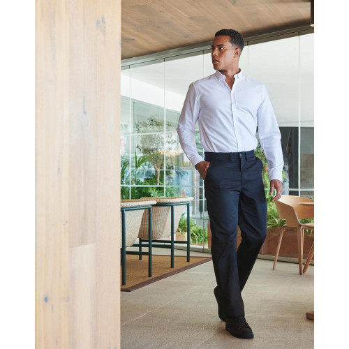 HB640 CL 65/35 FLAT FRONTED CHINO TROUSERS        CLEARANCE