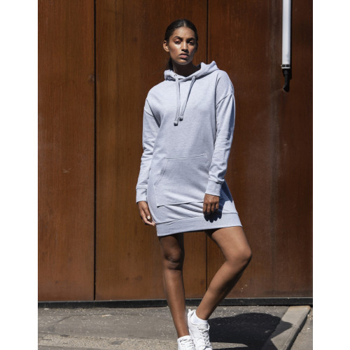 HOODIE DRESS HEATHER M