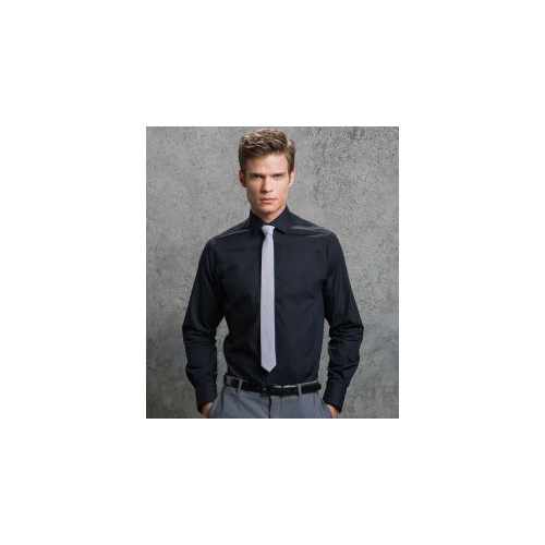 Long Sleeve Tailored Fit Business Shirt 15 Black