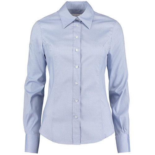 K702 CL Kustom Kit Ladies Long Sleeve Corporate Oxford Shirt        CLEARANCE