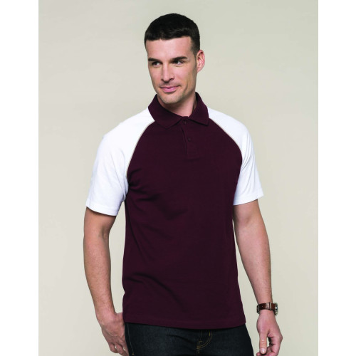 BASEBALL POLO SHIRT Black/Light Grey/Green L