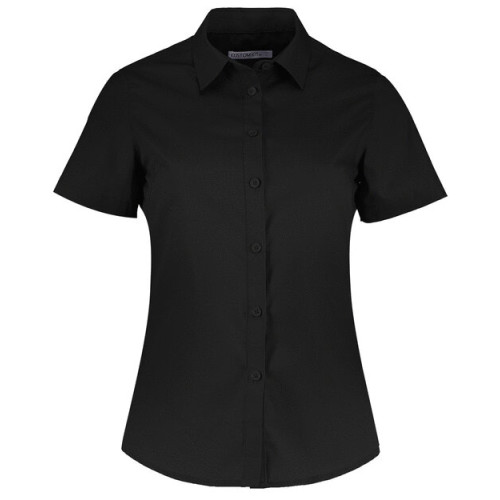K241 CL Kustom Kit Ladies Short Sleeve Tailored Poplin Shirt CLEARANCE