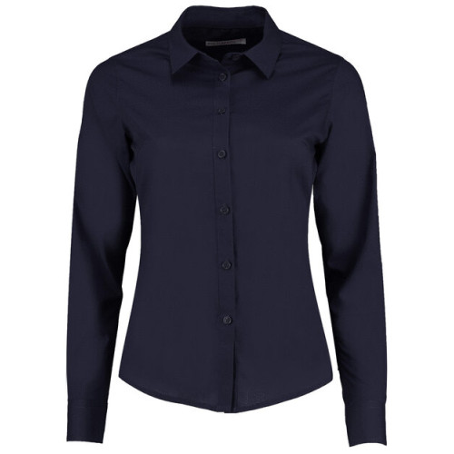 K242 CL Kustom Kit Ladies Long Sleeve Tailored Poplin Shirt        CLEARANCE