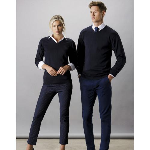 K352Â Kustom Kit Arundel Cotton Acrylic V Neck Knitwear