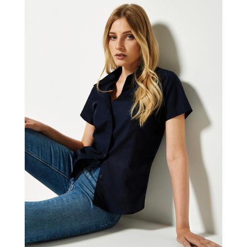 K360 CL Kustom Kit Ladies Short Sleeve Workwear Oxford Shirt CLEARANCE