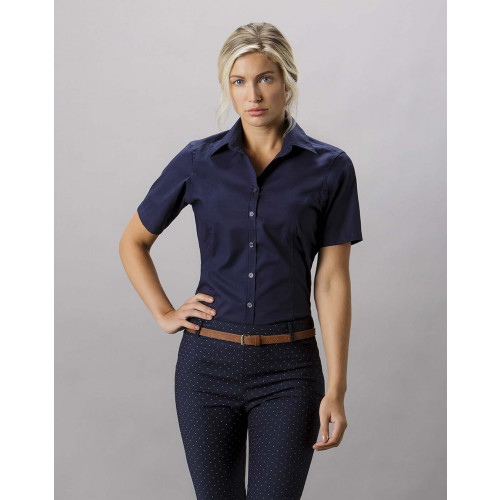 Ladies Short Sleeve Business Shirt 6 Black