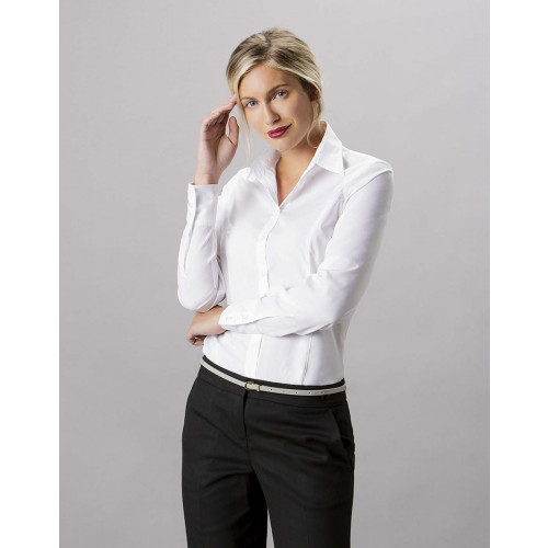 Ladies Long Sleeve Business Shirt 6 Black