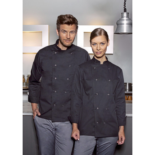 Karlowsky Basic Chef Jacket Black (ca. Pantone 419C) XS