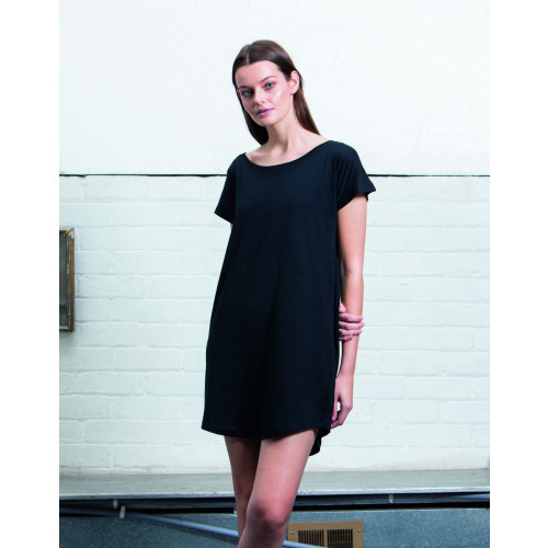 WOMENS LOOSE FIT T DRESS BLACK  M