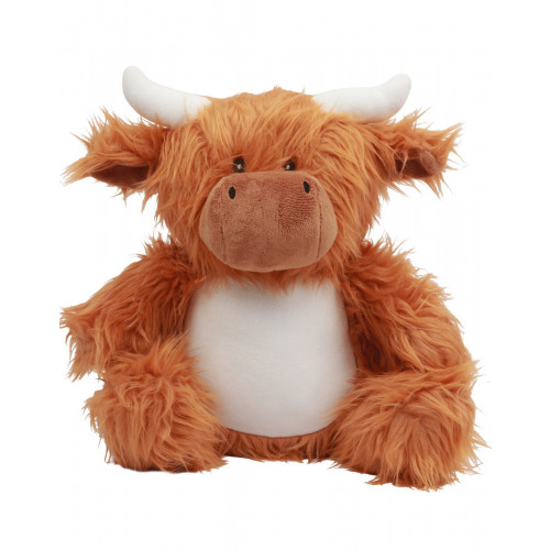 ZIPPIE HIGHLAND COW Brown One Size