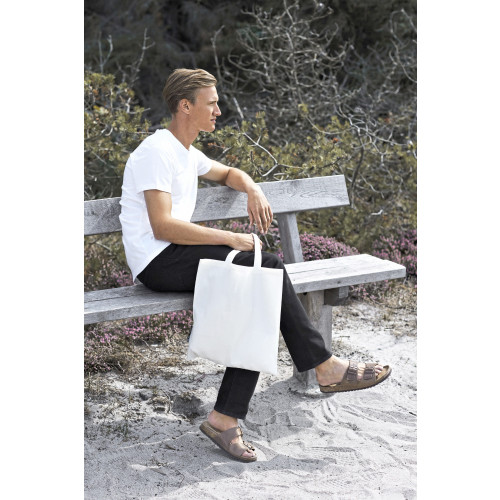 Neutral Shopping Bag Short Handles Black 38 x 42 cm