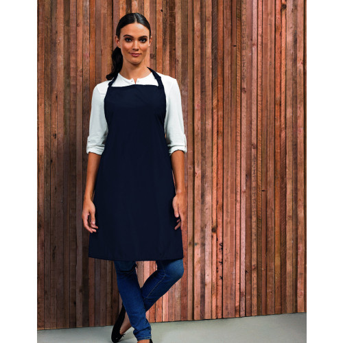 WATER RESISTANT BIB APRON BLACK L