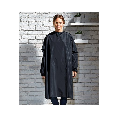 LONG SLEEVE WATERPROOF SALON GOWN BLACK  ONE