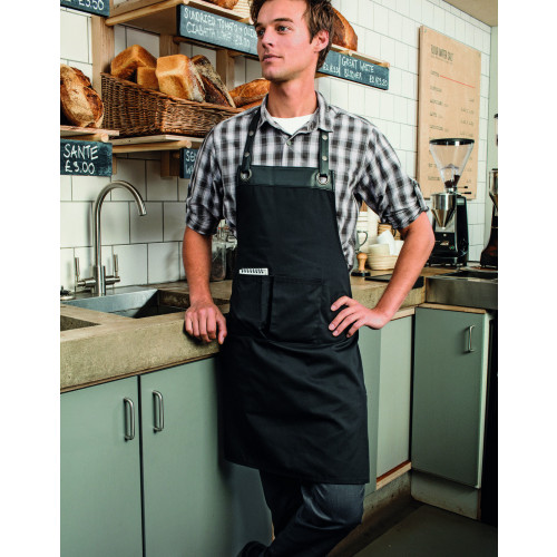 ESPRESSO BIB APRON BLACK/BLACK L