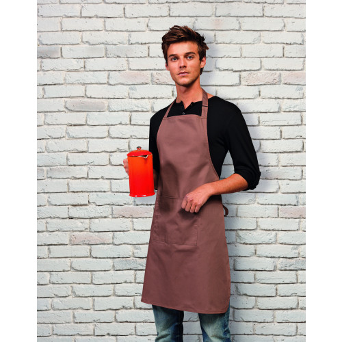 Premier 'Colours' Bib Apron with Pocket Apple One size