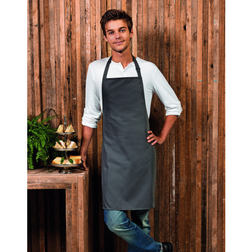 Premier Polyester Bib Apron Dark Grey One size