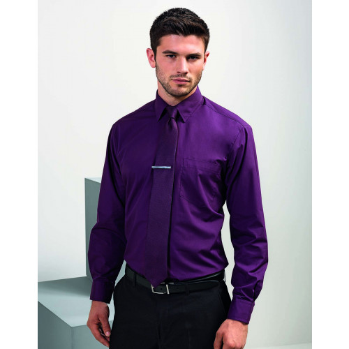 Premier Poplin Long Sleeve Shirt Black 14.5