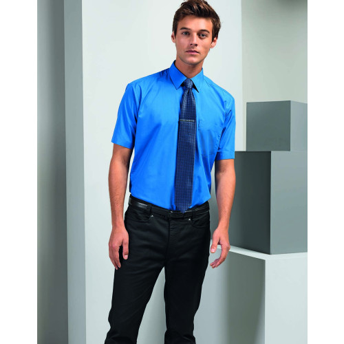 Premier Poplin Short Sleeve Shirt Black 14.5
