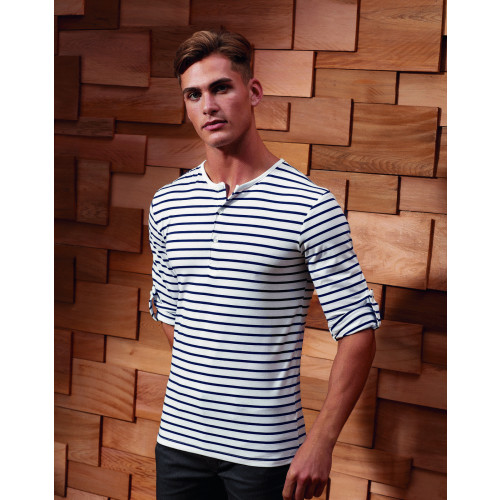 PR218 Premier MENS LONG JOHN ROLL SLEEVE TEE