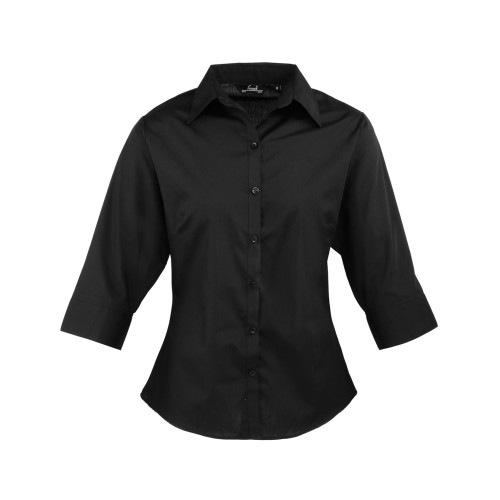 PR305 CL Premier Ladies 3/4 Sleeve Poplin Shirt        CLEARANCE